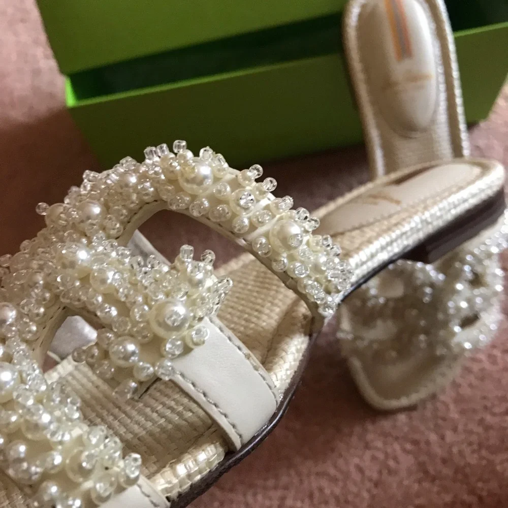 Sam Edelman beautiful flats with bead and pearls - Picture 8 of 15